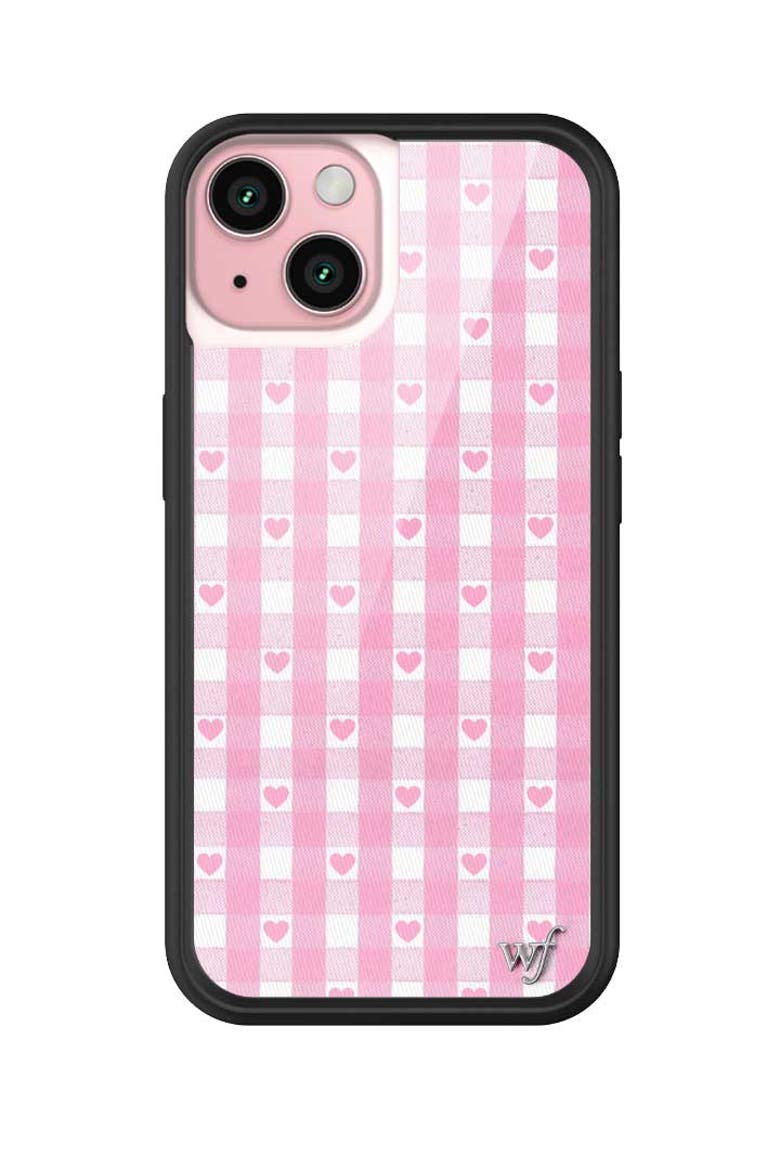 Gingham Hearts | Pink iPhone Case, Alternate, color, Pink