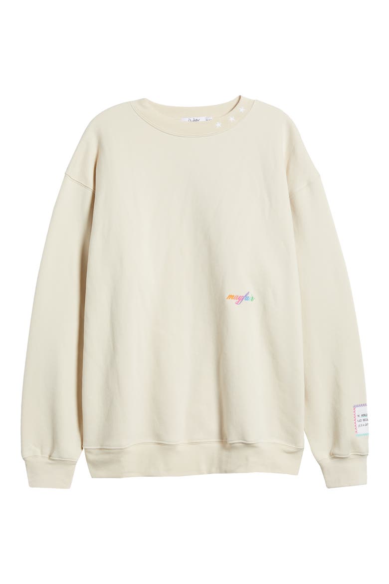Better Place Embroidered Graphic Sweatshirt, Alternate, color, CREAM