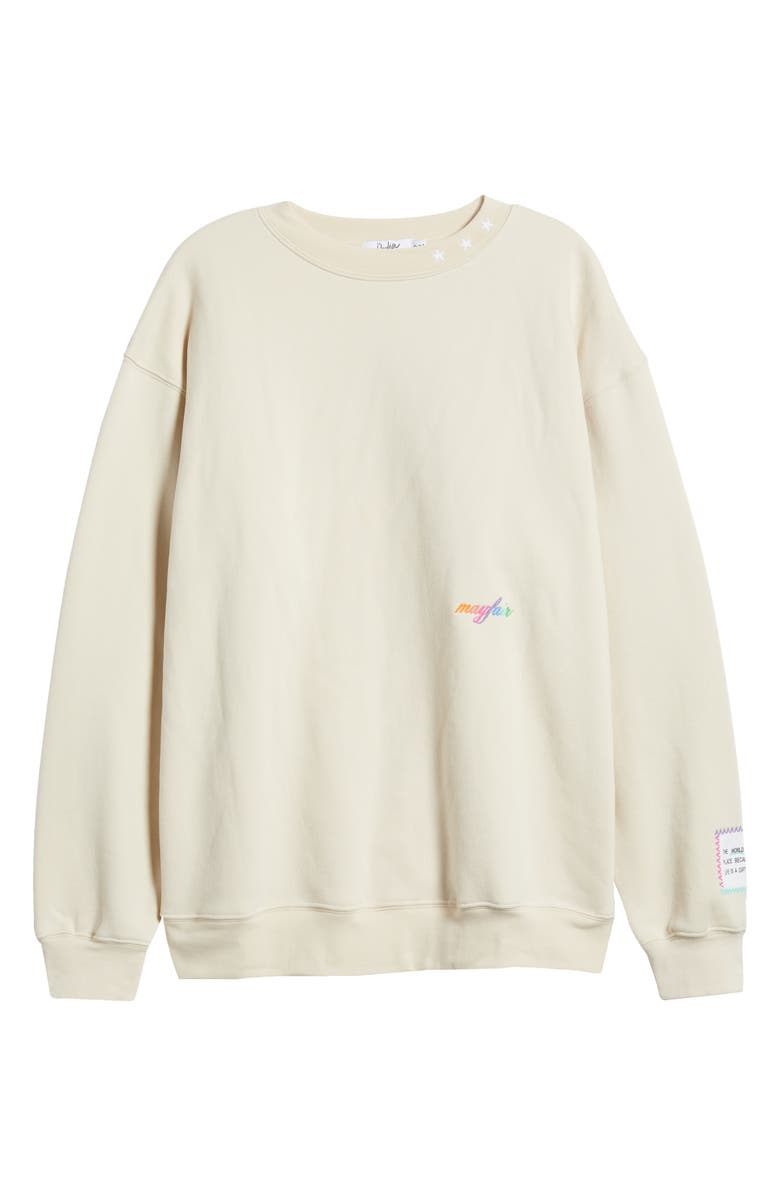 THE MAYFAIR GROUP Better Place Embroidered Graphic Sweatshirt, Alternate, color, 