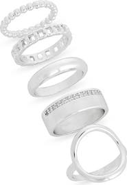 NORDSTROM RACK Assorted 5-Pack Ring Set