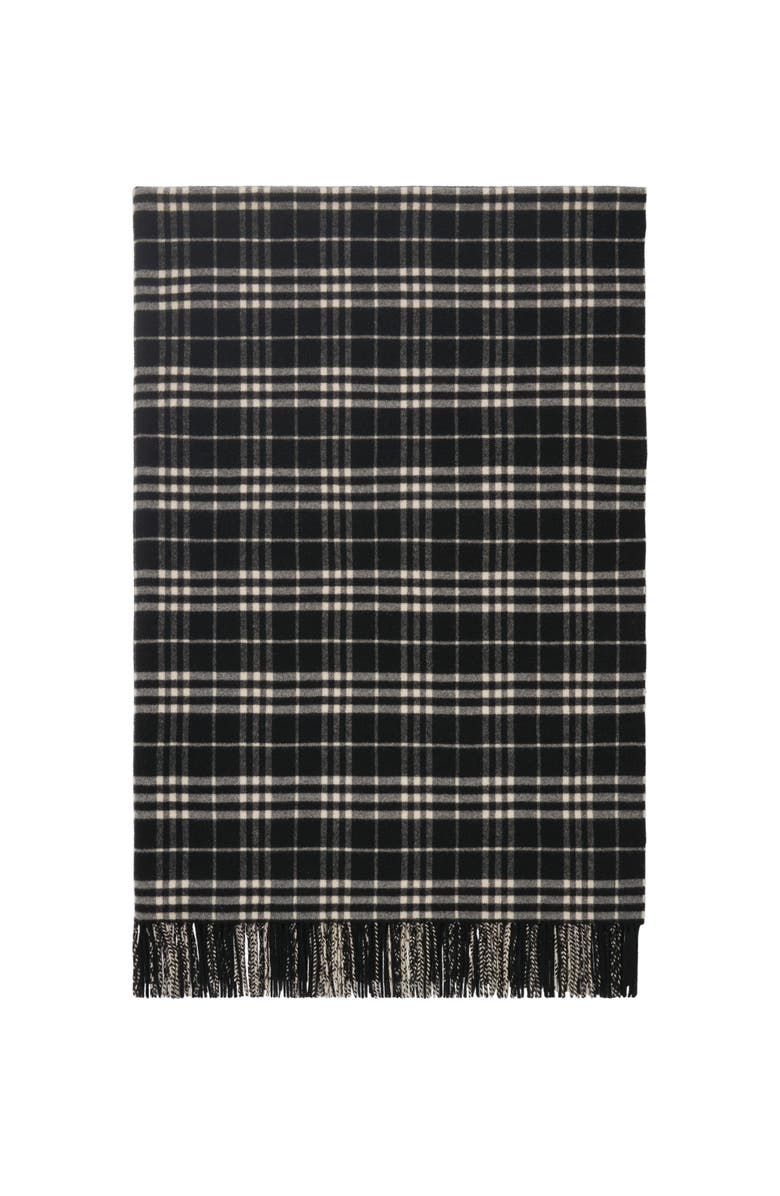 Burberry Check Wool Cashmere Blanket, Main, color, Black/Calico