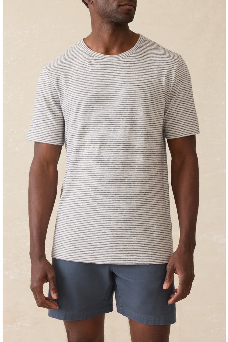 Sunwashed Stripe T-Shirt, Main, color, SILVER SEA STRIPE