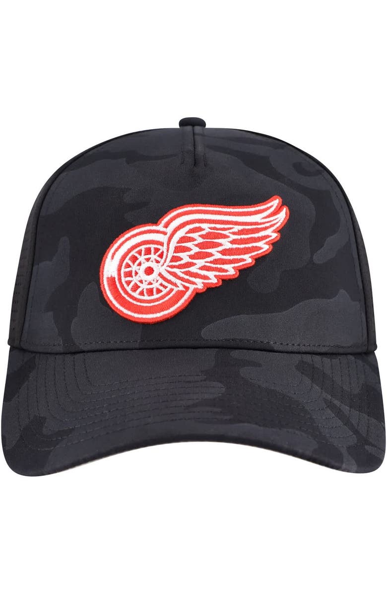 American Needle Men's American Needle  Black Detroit Red Wings Valin Camo Super Tech Vented Adjustable Hat, Alternate, color, 