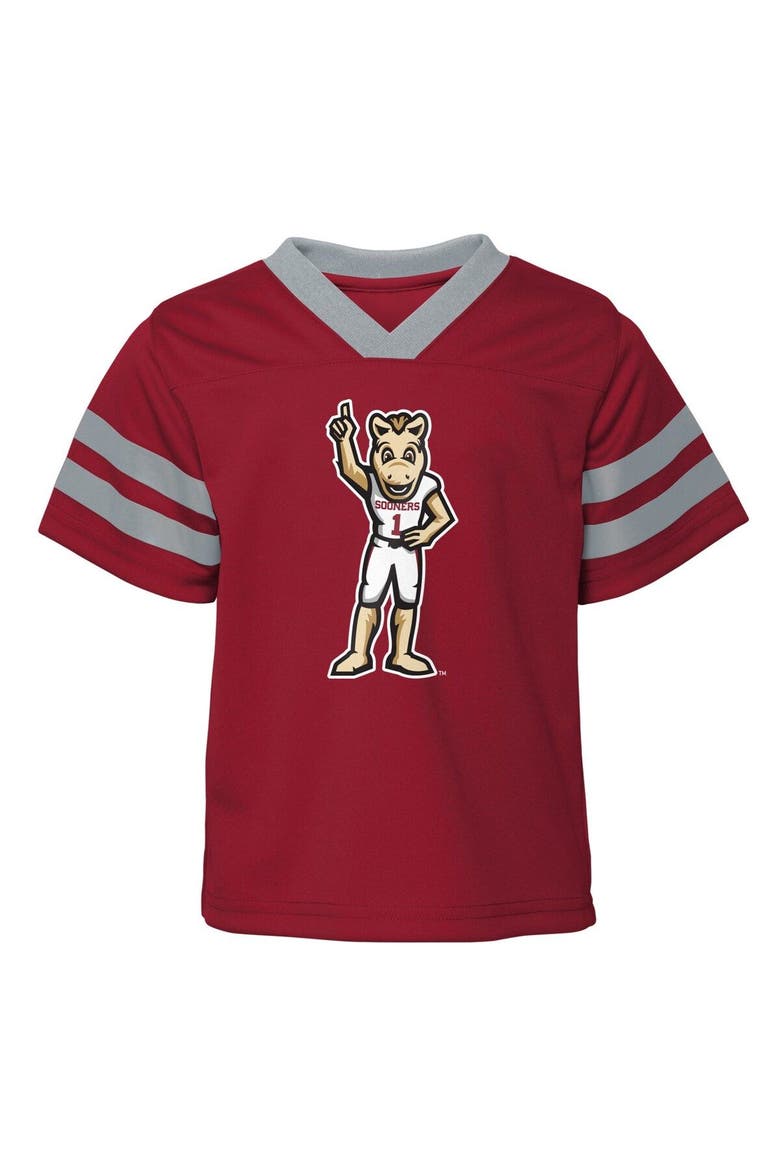 Toddler Crimson Oklahoma Sooners Two-Piece Red Zone Jersey & Pants Set, Alternate, color, Crimson