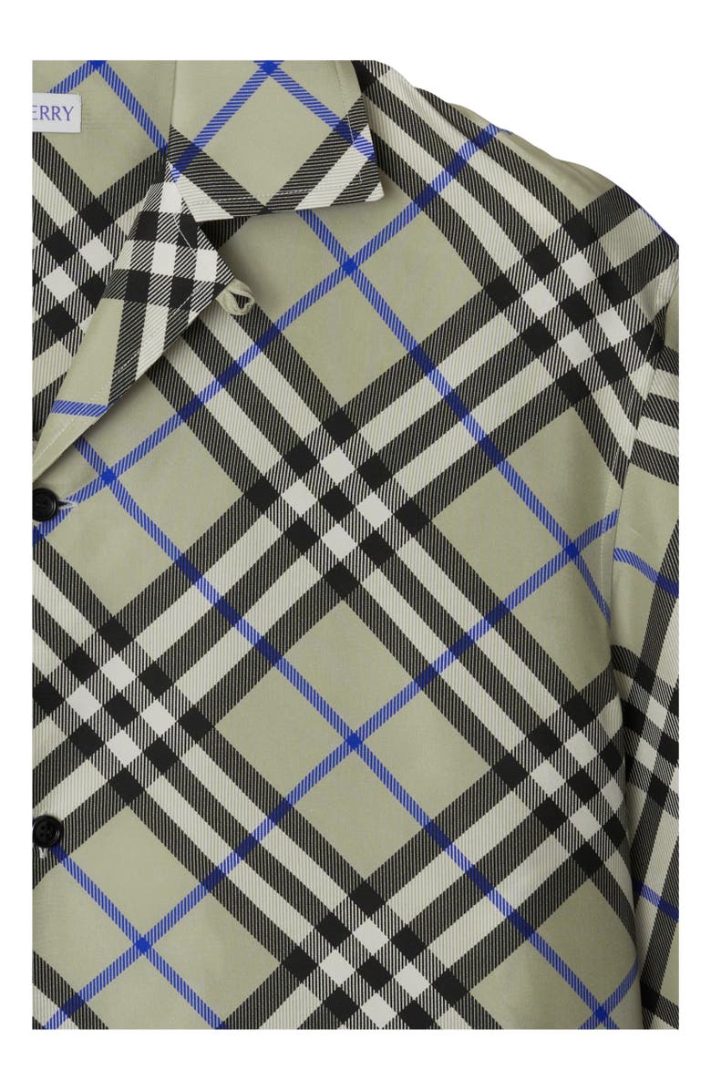 Burberry Oversized Check Silk Shirt, Alternate, color, 