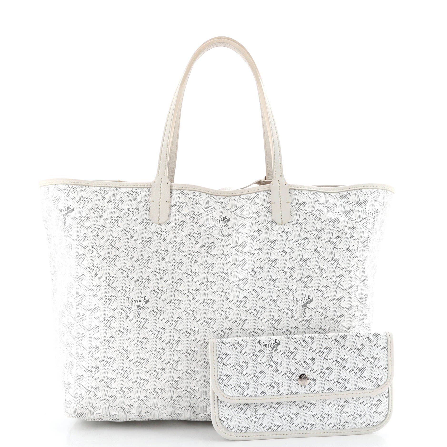 Pre-Owned Goyard Saint Louis Tote Coated Canvas PM, Alternate, color, White