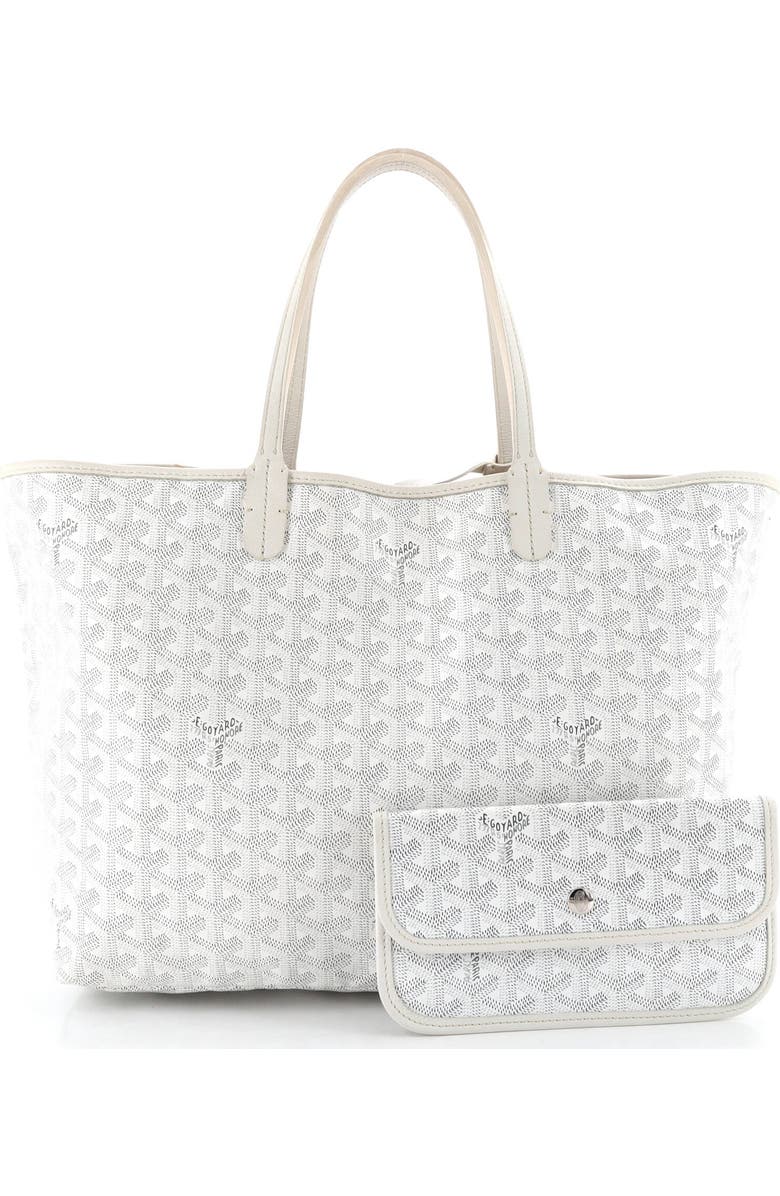 Pre-Owned Goyard Saint Louis Tote Coated Canvas PM, Alternate, color, White