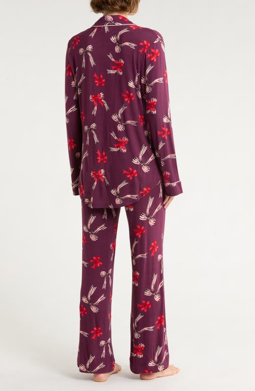 Nordstrom Rack Tranquility Long Sleeve Shirt & Pants Pajamas In Purple