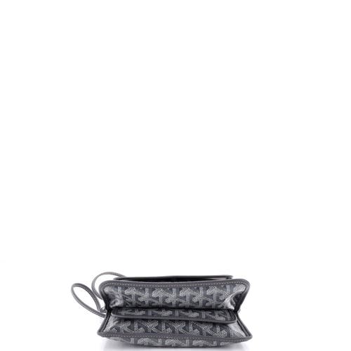 Pre-owned Goyard Goyard Plumet Clutch Wallet Coated Canvas In Gray