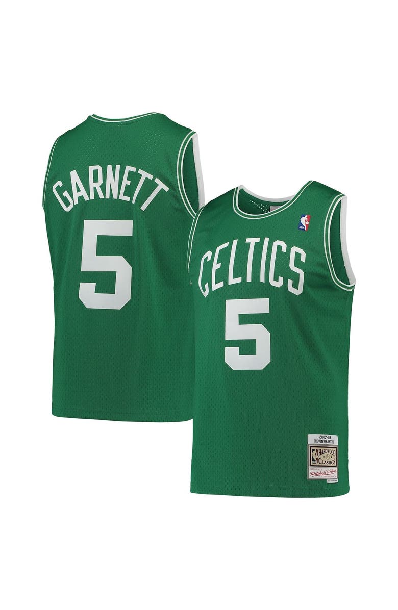 Mitchell & Ness Men's Mitchell & Ness Kevin Garnett Kelly Green Boston Celtics Hardwood Classics Swingman Jersey, Alternate, color, 
