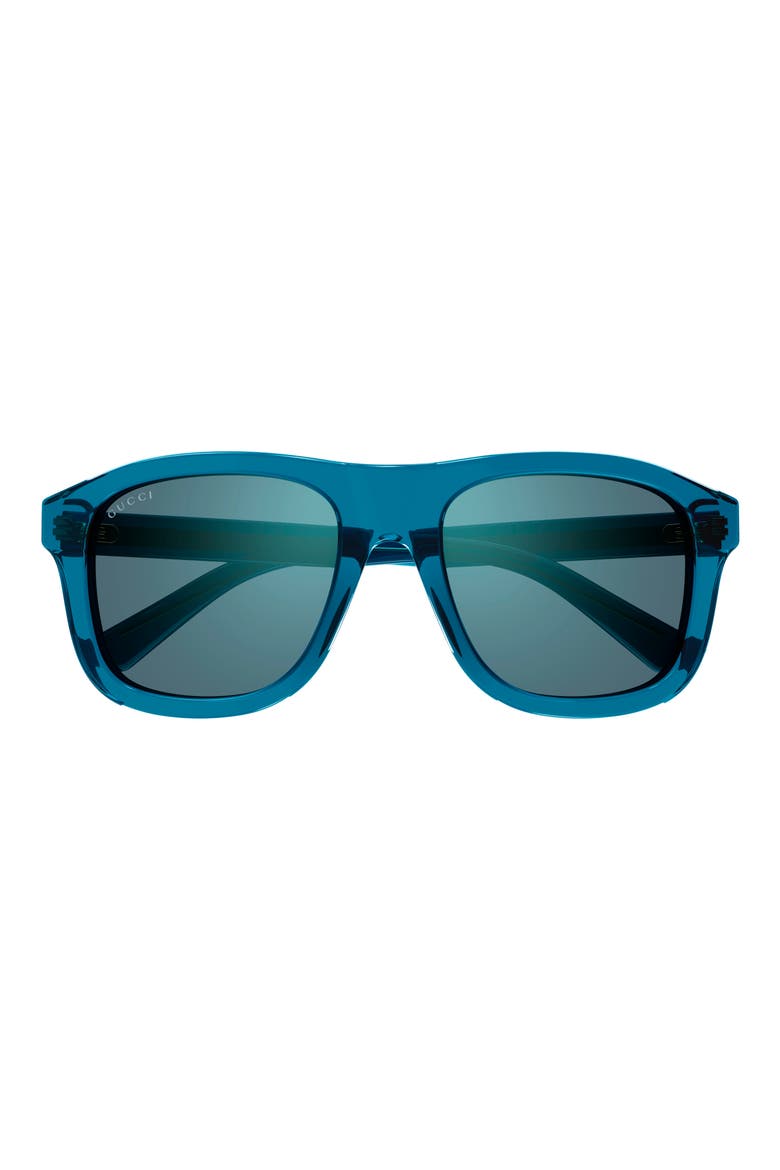 54mm Pilot Sunglasses, Main, color, BLUE