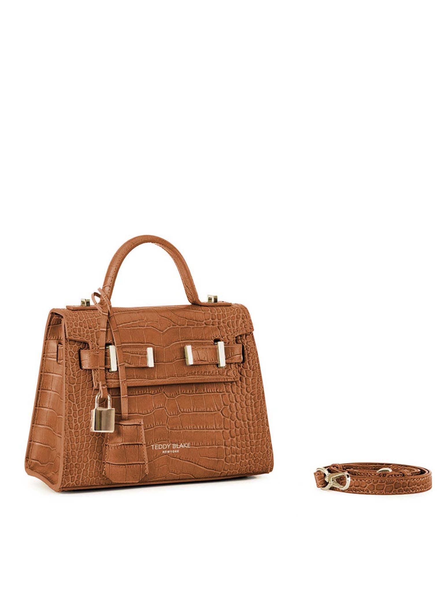 Teddy Blake Ava Croco  9", Alternate, color, Camel Brown