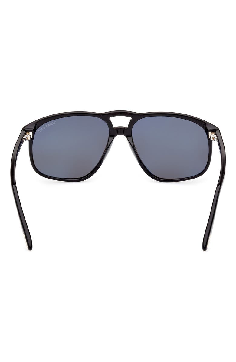 TOM FORD 58mm Navigator Sunglasses, Alternate, color, Shiny Black / Smoke