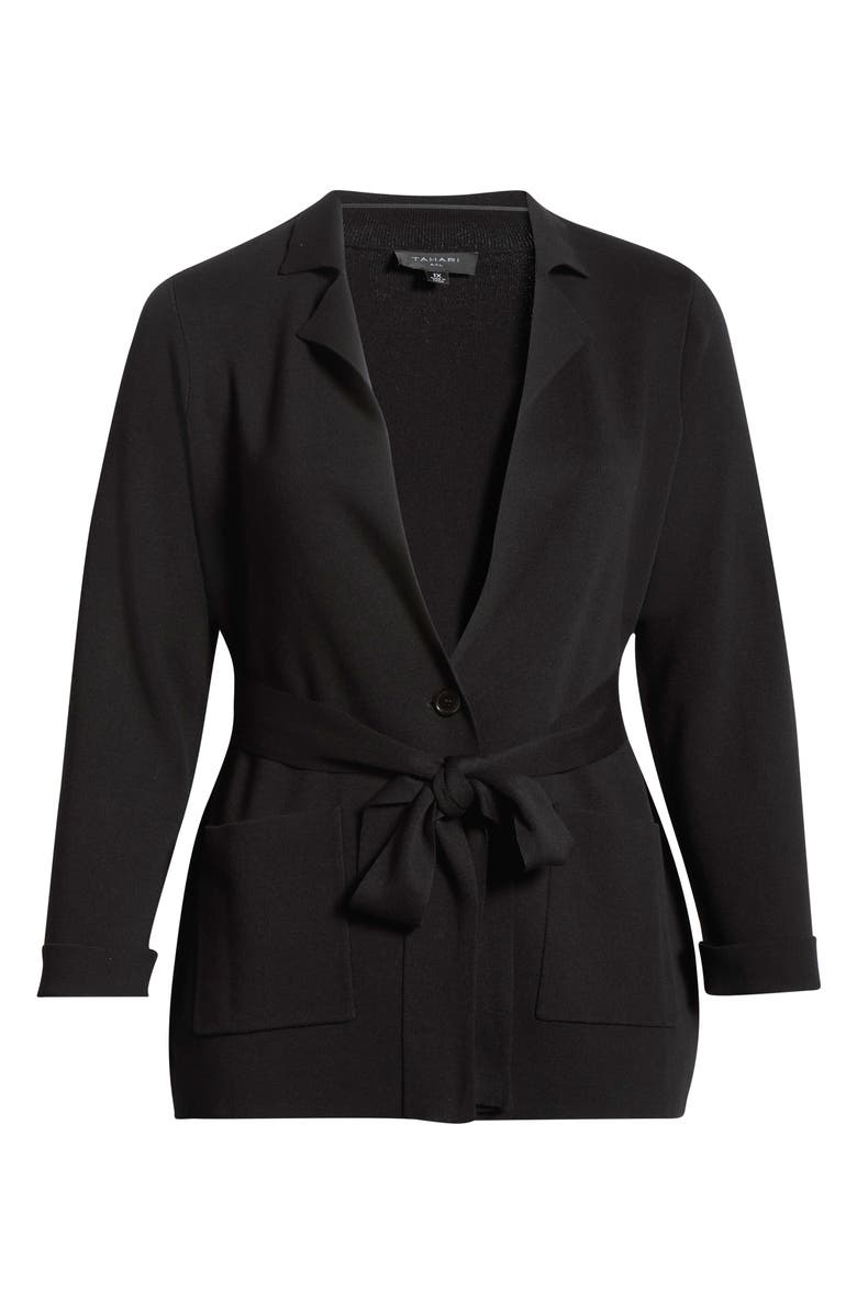 Tahari ASL Tie Waist Cardigan, Main, color,