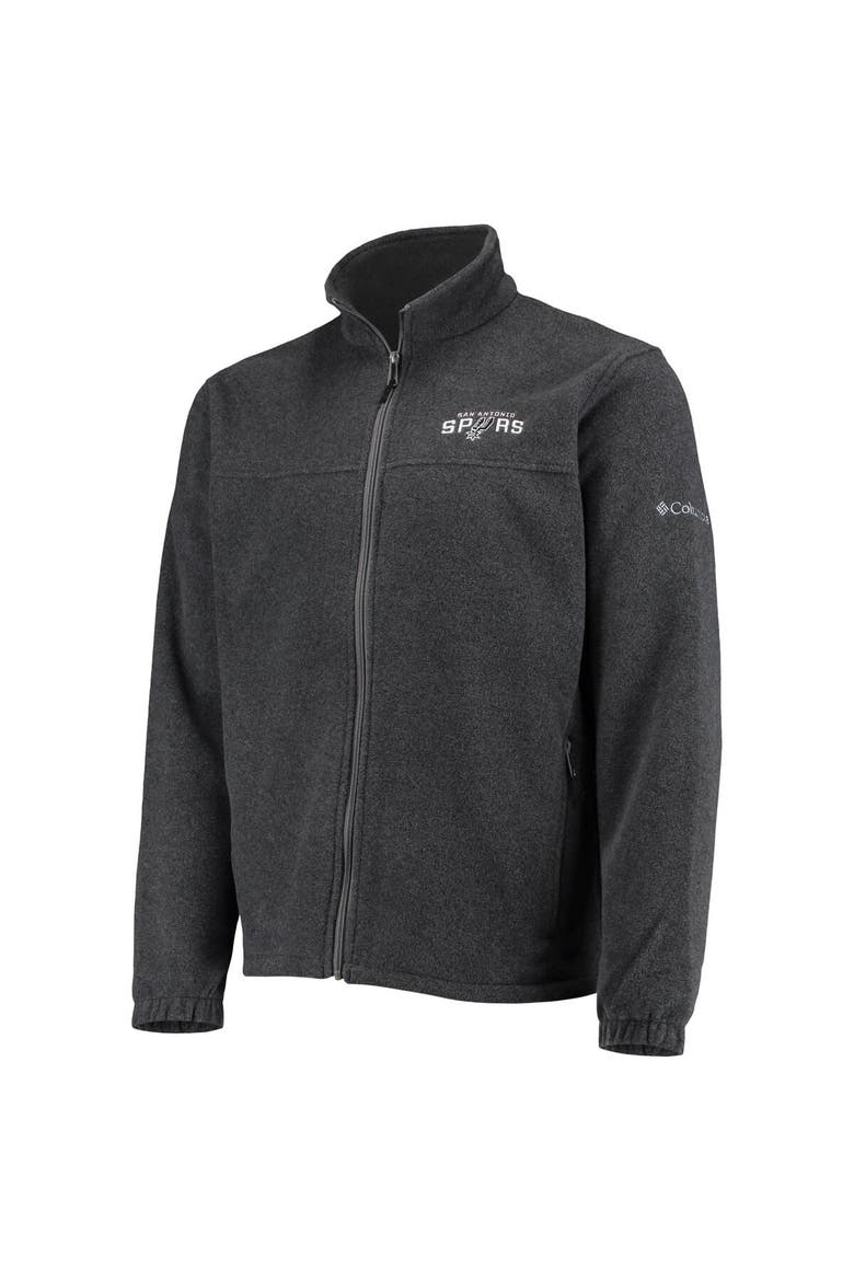 Men's Columbia San Antonio Spurs Heathered Charcoal Flanker Full-Zip Jacket, Alternate, color, Heather Charcoal