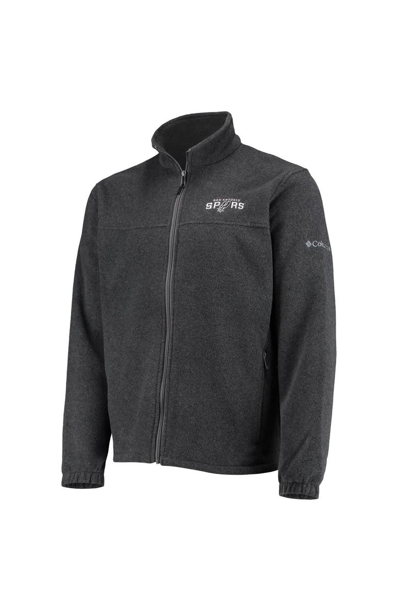 Columbia Men's Columbia San Antonio Spurs Heathered Charcoal Flanker Full-Zip Jacket, Alternate, color, Heather Charcoal
