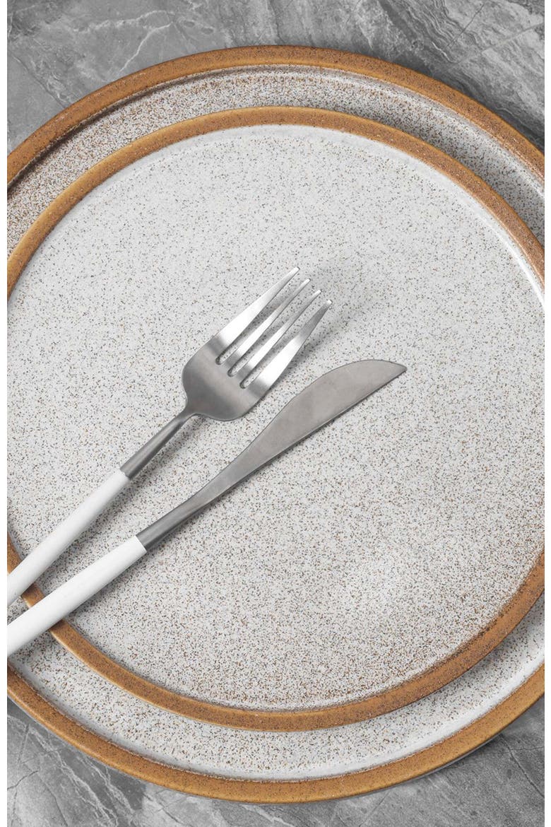 Vince Stoneware 4-Piece  Dinner Plate Set, Alternate, color, Brown