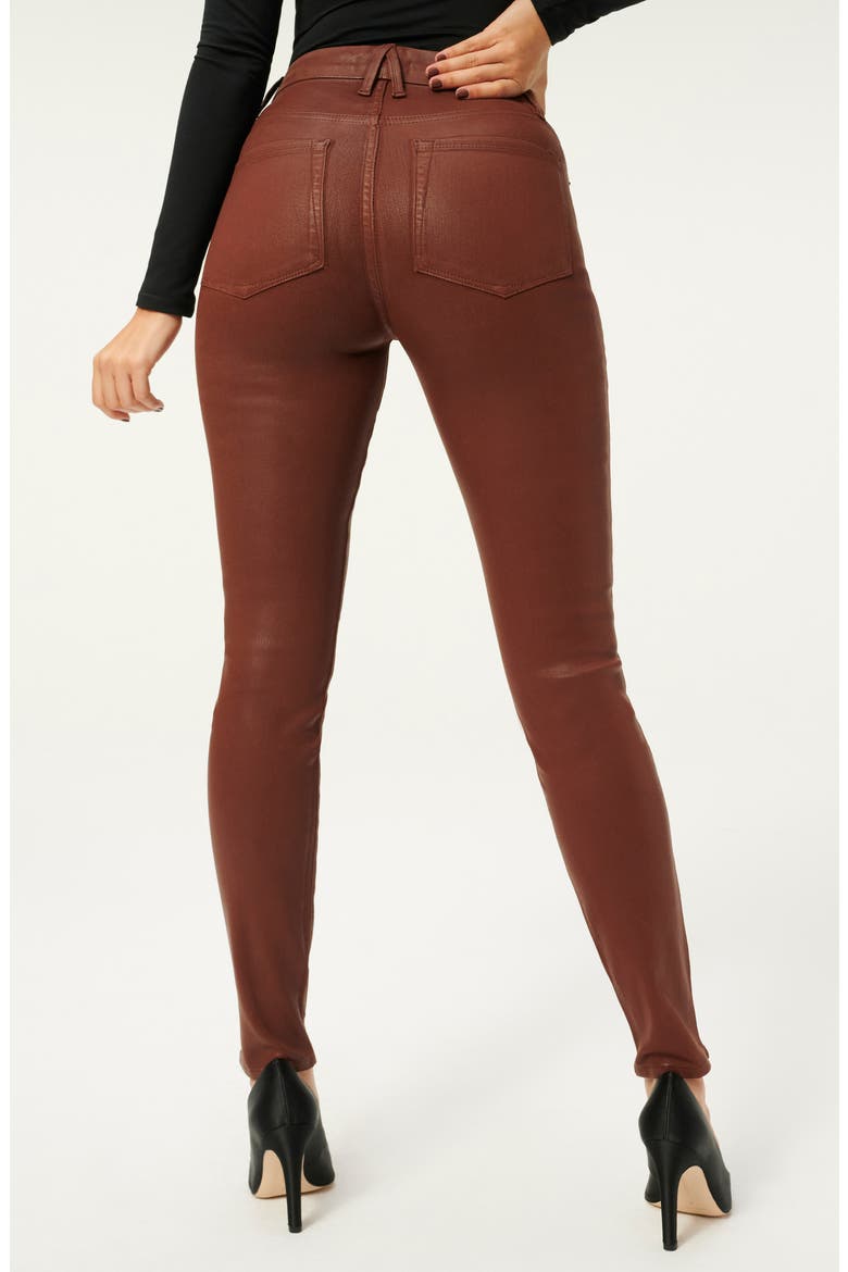 Good Legs Coated Ankle Skinny Jeans, Alternate, color, TORTOISE SHELL