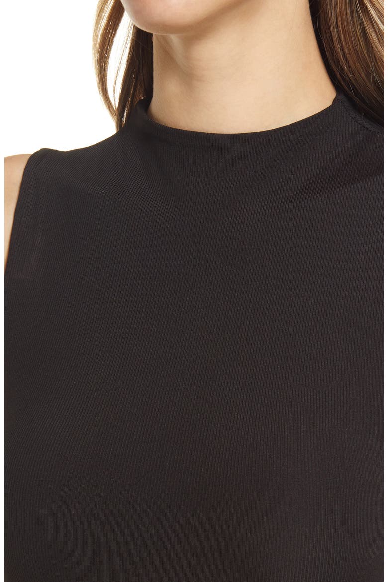 Mock Neck Sleeveless Sweater Dress, Alternate, color, BLACK