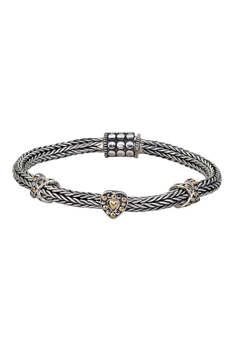 Heart Bracelet, Main, color, SILVER AND GOLD