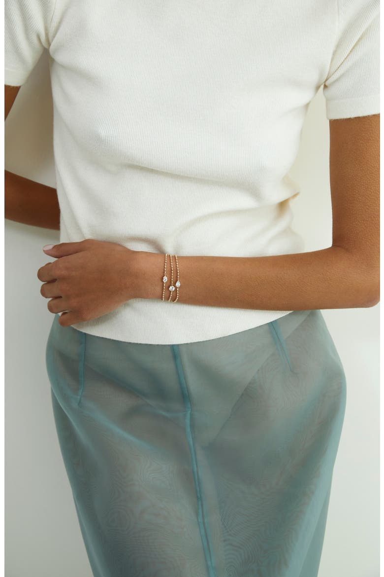Mini Cleo Bracelet, Alternate, color, GOLD