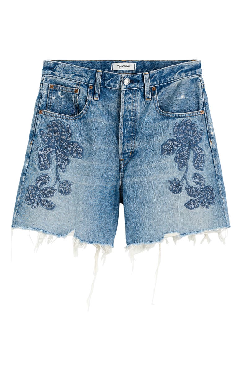 Madewell The Essex Mid-Length Shorts, Alternate, color, Worn Mid Indigo