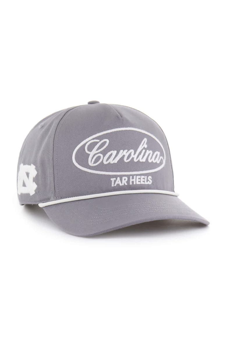 Men's '47 Gray North Carolina Tar Heels Contemporary Basics Foundational Rope Hitch Adjustable Hat, Main, color, Gray