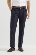 Brunello Cucinelli Virgin wool flannel Italian fit trousers