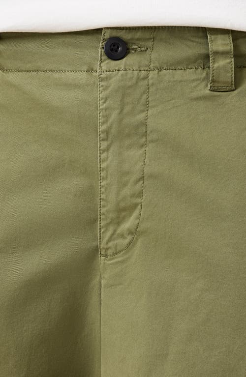 Allsaints Flynn Stretch Cotton Cargo Shorts In Eden Green