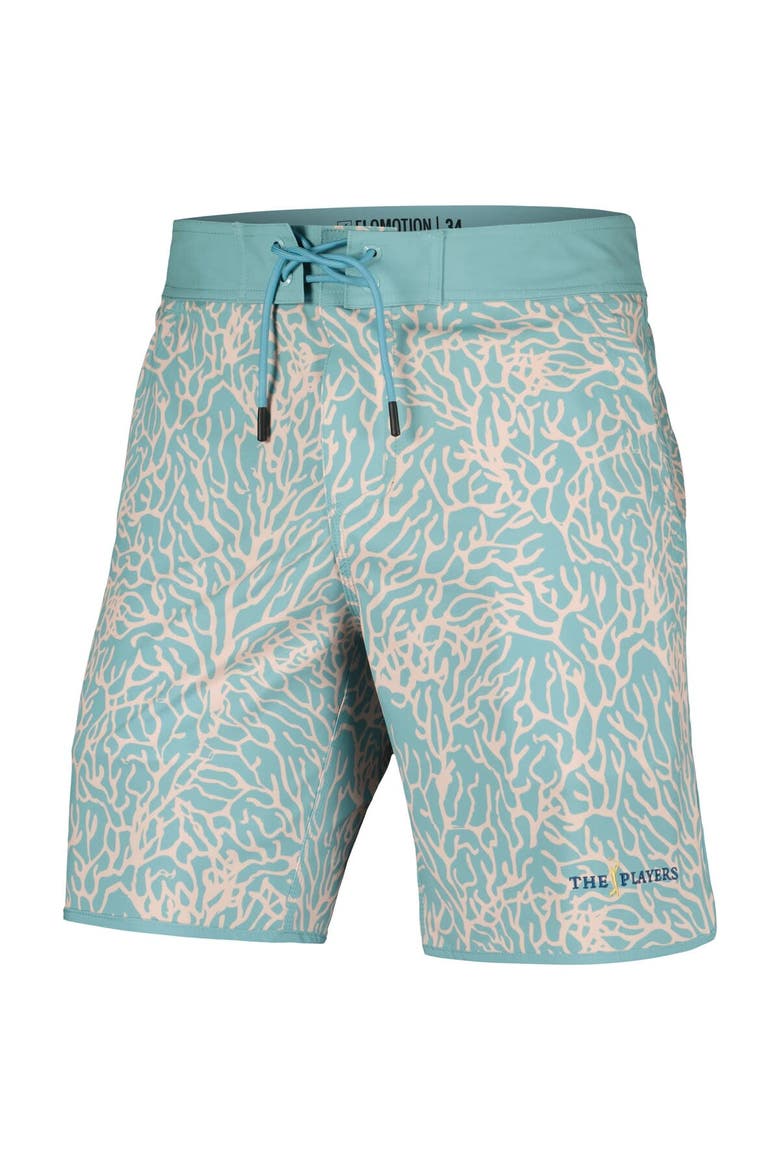 Men's Flomotion Blue THE PLAYERS Coral Reef Board Shorts, Alternate, color, Blue