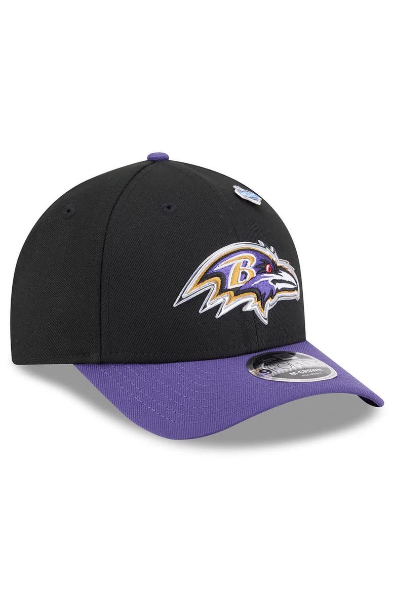 New Era Men's New Era  Black/Purple Baltimore Ravens 2026 NFL Draft 9FORTY M-Crown Adjustable Hat, Alternate, color, Black