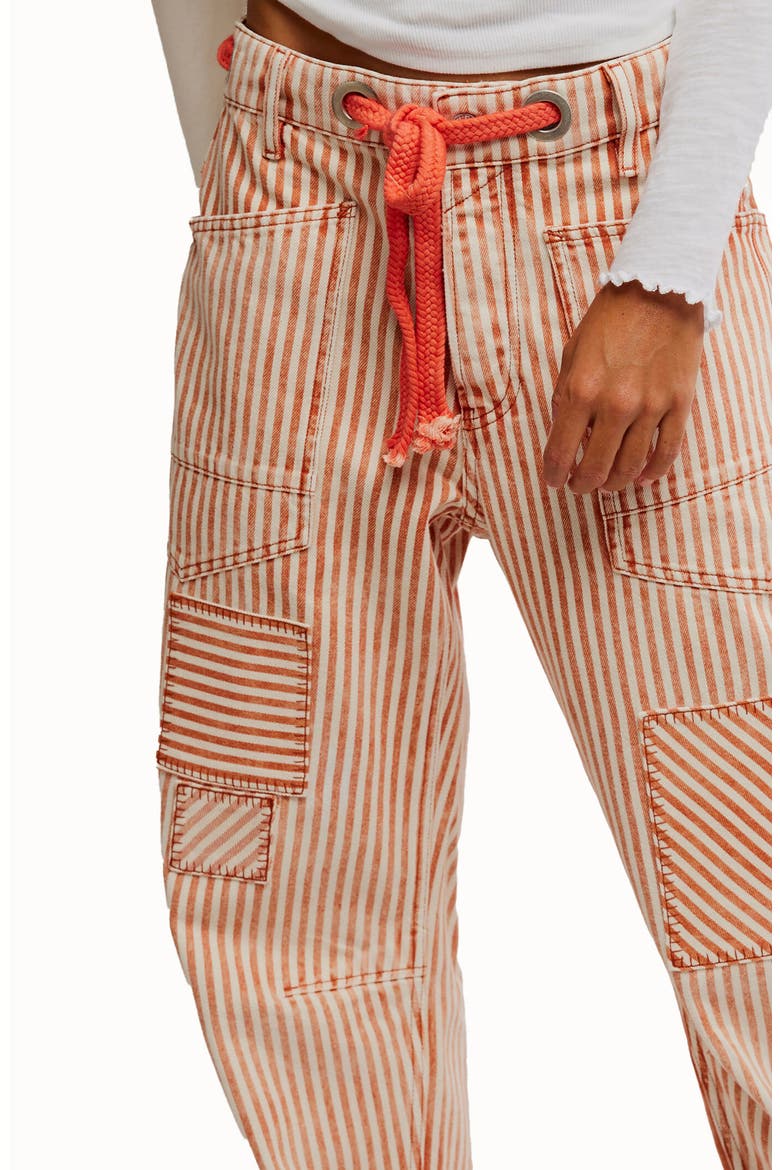 Moxie Railroad Stripe Pants, Alternate, color, CITRUS