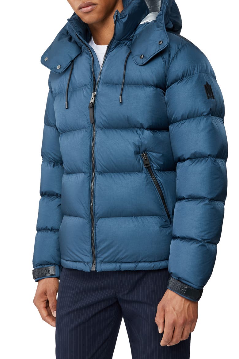 Jonas Water Repellent Down Coat, Main, color, NAVY