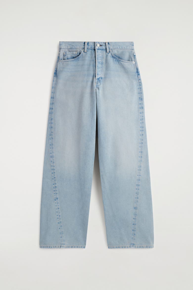 Facade Straight-Leg Jeans, Alternate, color, LIGHT AQUA BLUE