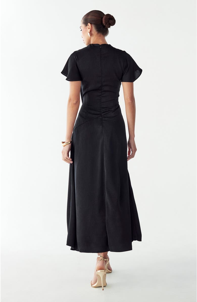 WILLA Lissy Midi Dress, Alternate, color, Black