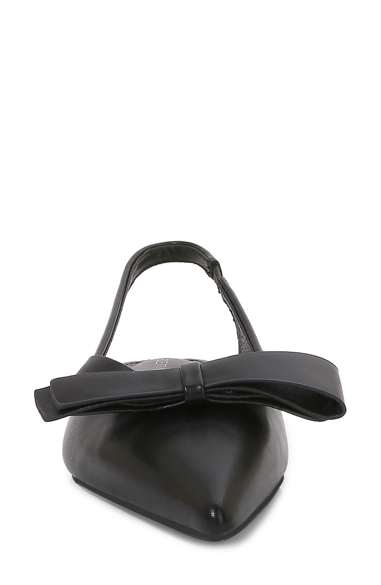 BERNESS Cinnamon Bow Slingback Flat, Alternate, color, Black