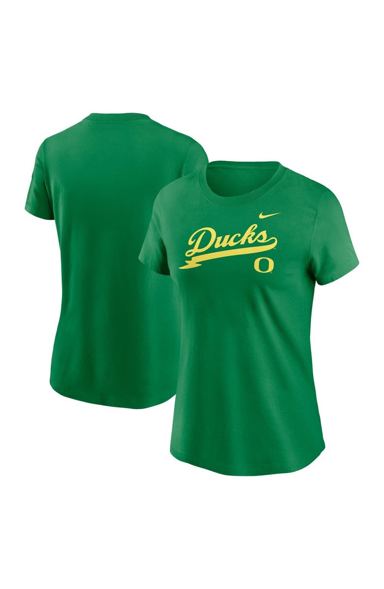 Nike Women's Nike Green Oregon Ducks Local Script T-Shirt, Main, color, Green