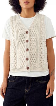 BDG Urban Outfitters Cable Button-Up Vest