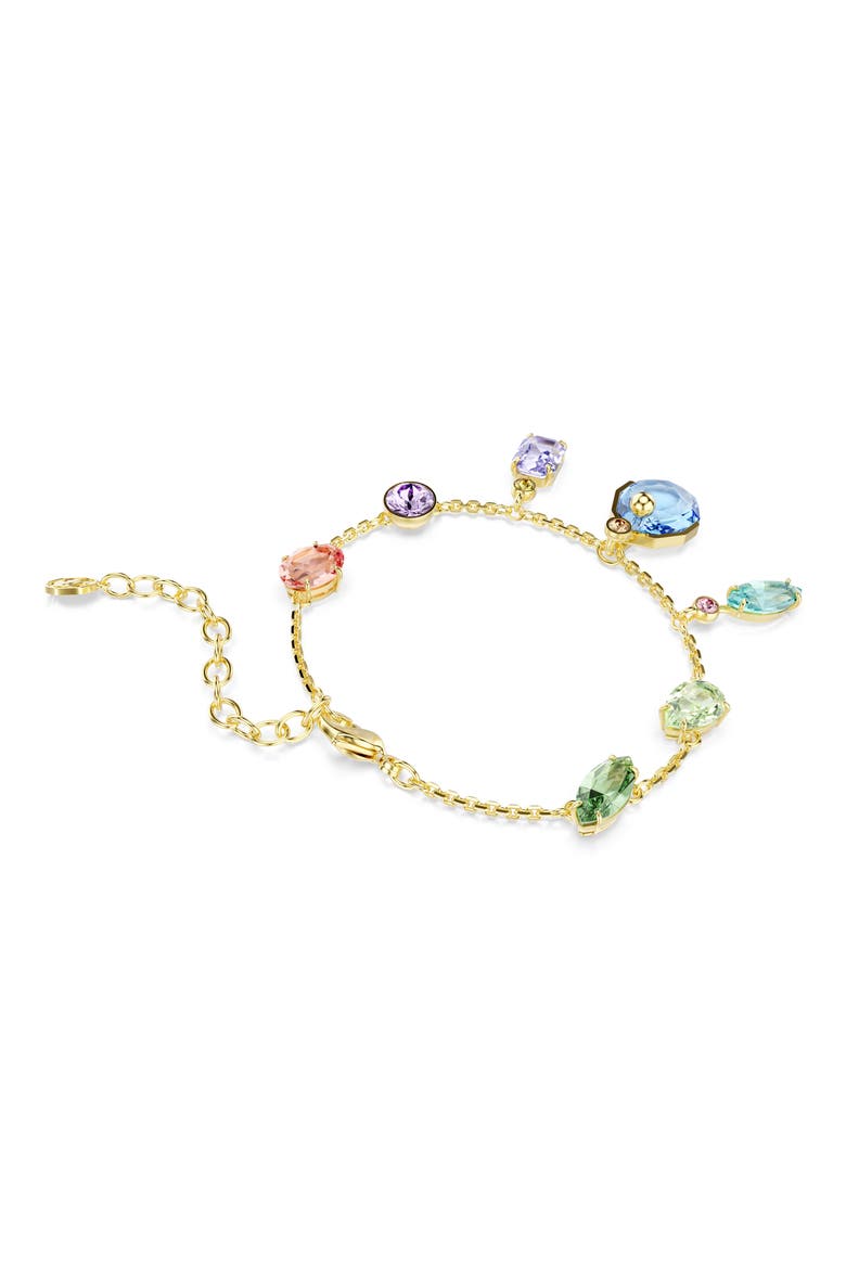 Gema Crystal Charm Line Bracelet, Alternate, color, GOLD/ MULTI