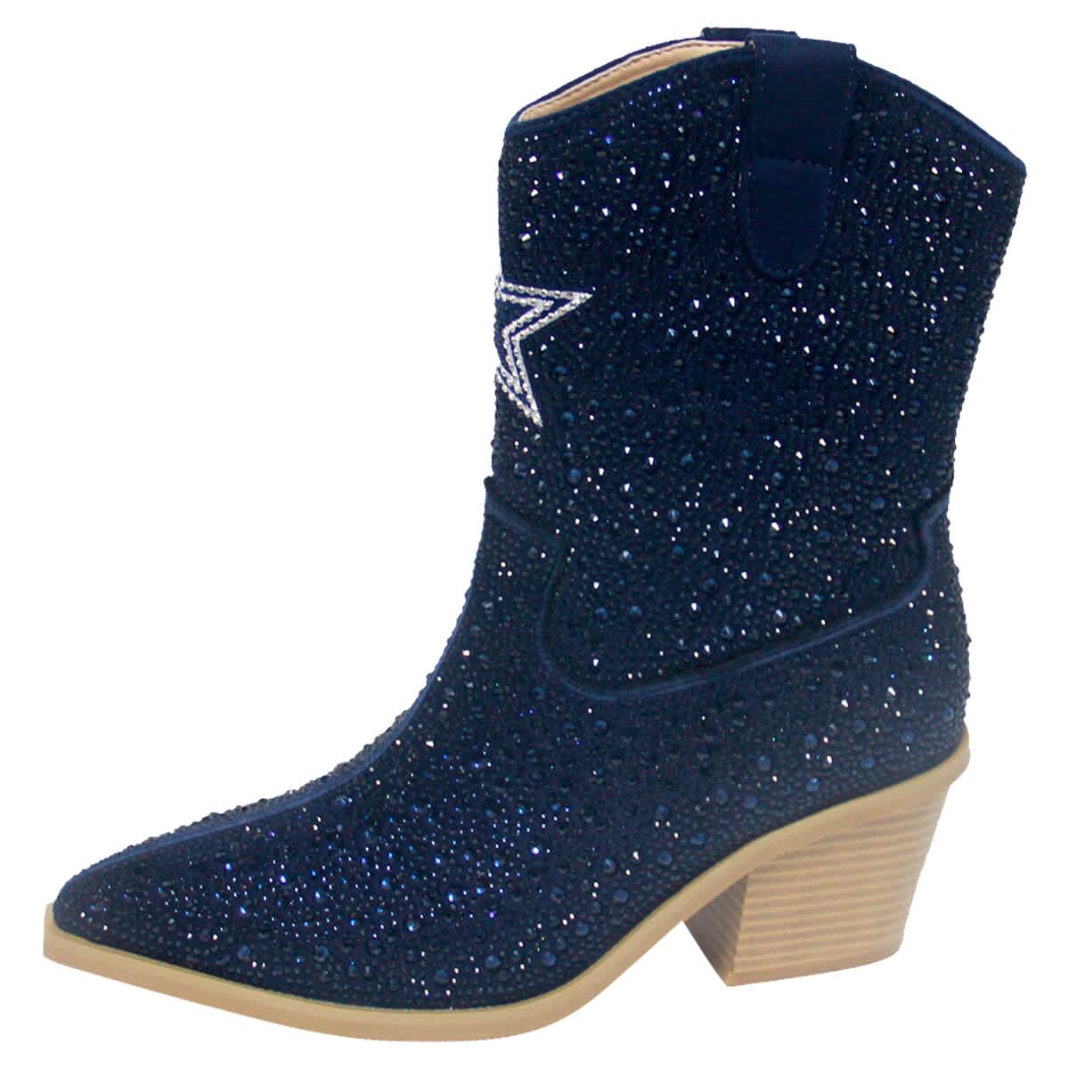 CUCE Women
s Cuce  Navy Dallas Cowboys Crystal Ankle Boots, Alternate, color, Navy
