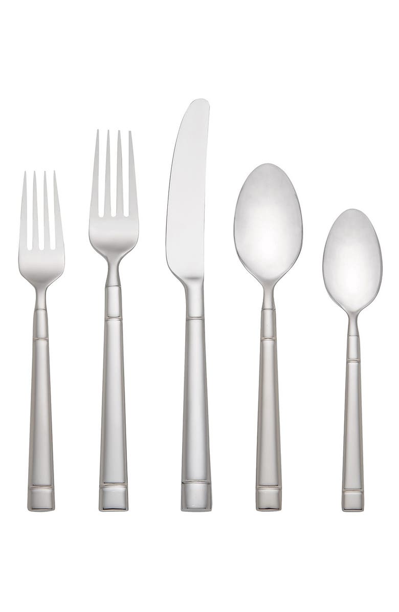 Kate Spade New York fair harbor 45-piece flatware set, Main, color, Stainless Steel