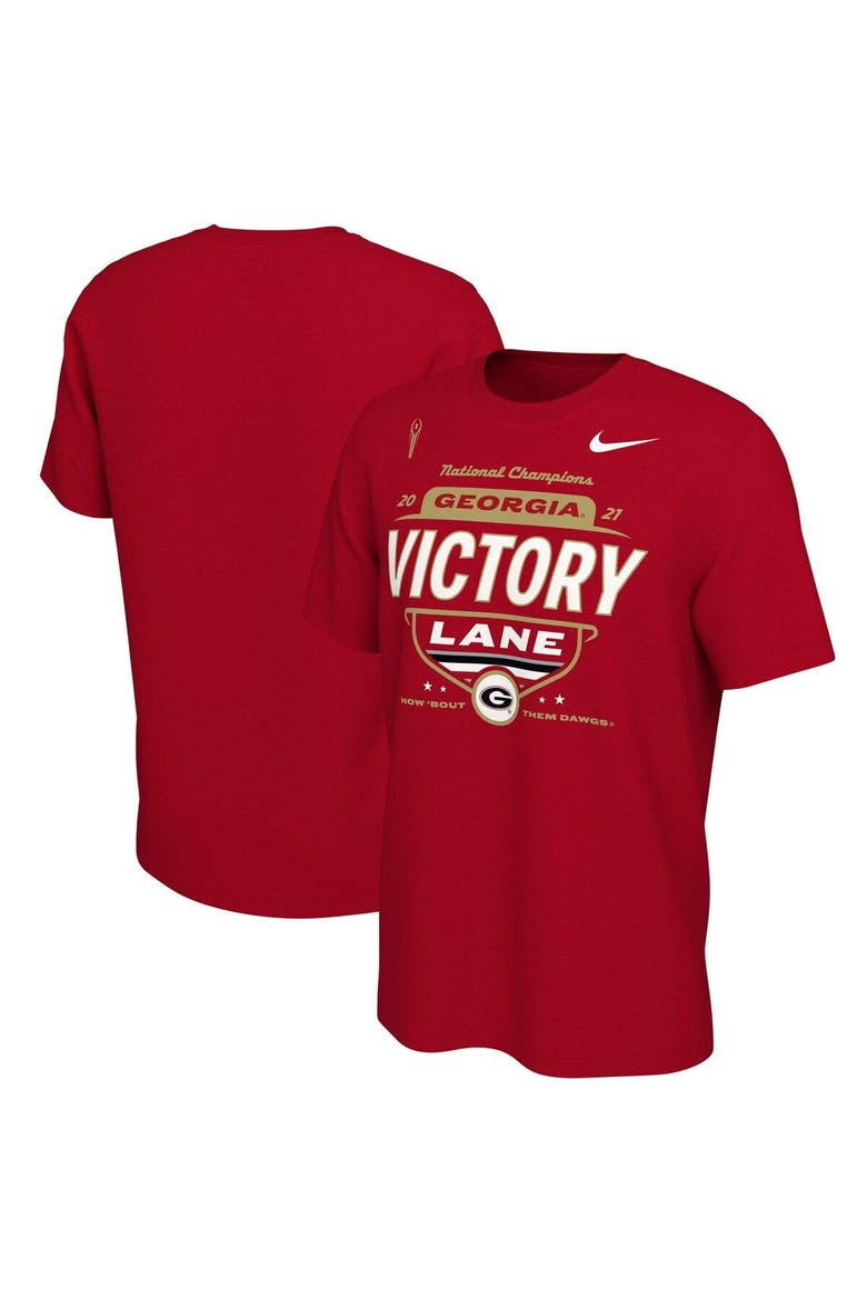 Men's Nike Red Georgia Bulldogs College Football Playoff 2021 National Champions Locker Room T-Shirt, Main, color, Red