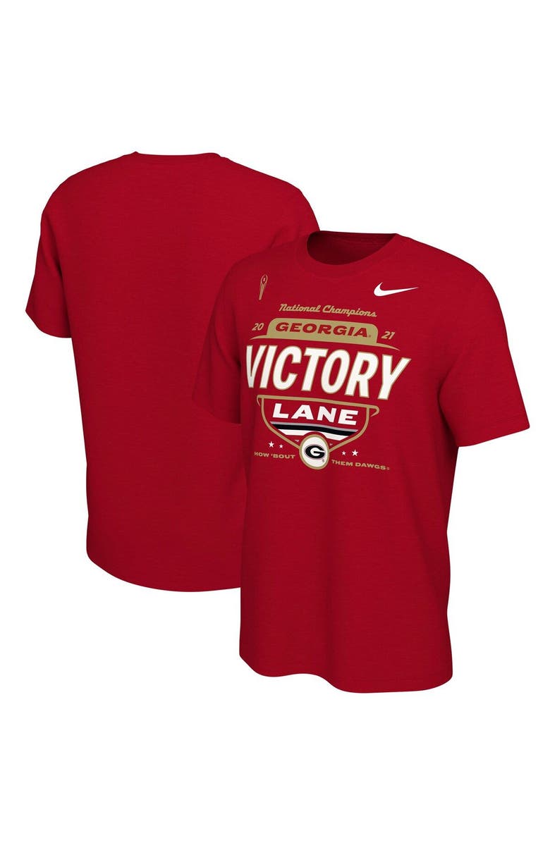 Nike Men's Nike Red Georgia Bulldogs College Football Playoff 2021 National Champions Locker Room T-Shirt, Main, color,