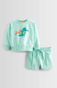 Tucker + Tate Graphic Sweatshirt & Pintuck Shorts