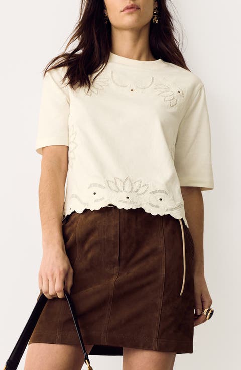 Pretty Cutwork Jersey T-Shirt