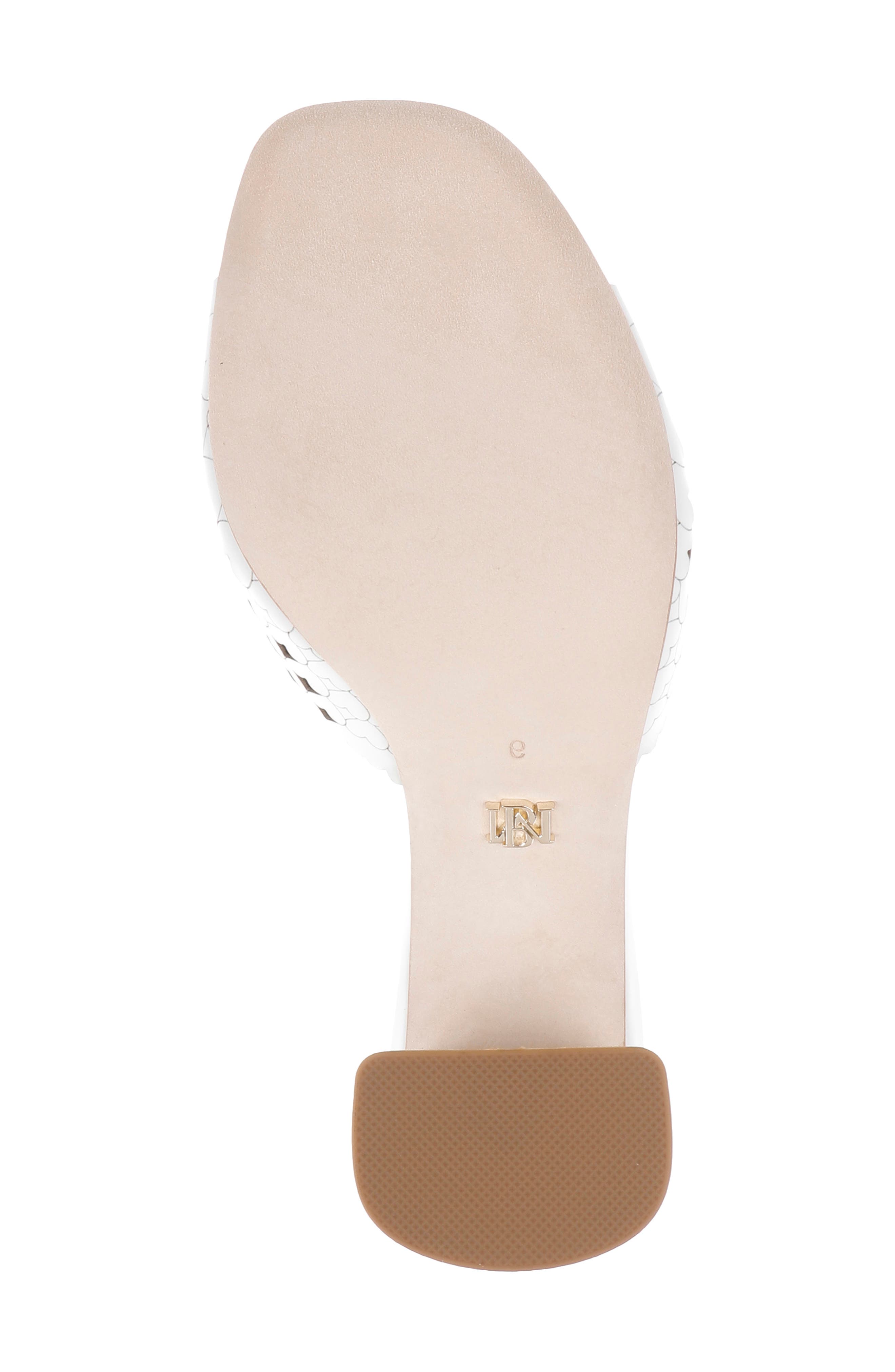 BADGLEY MISCHKA Omni Laser-Cut Heart Sandal, Alternate, color, White Patent