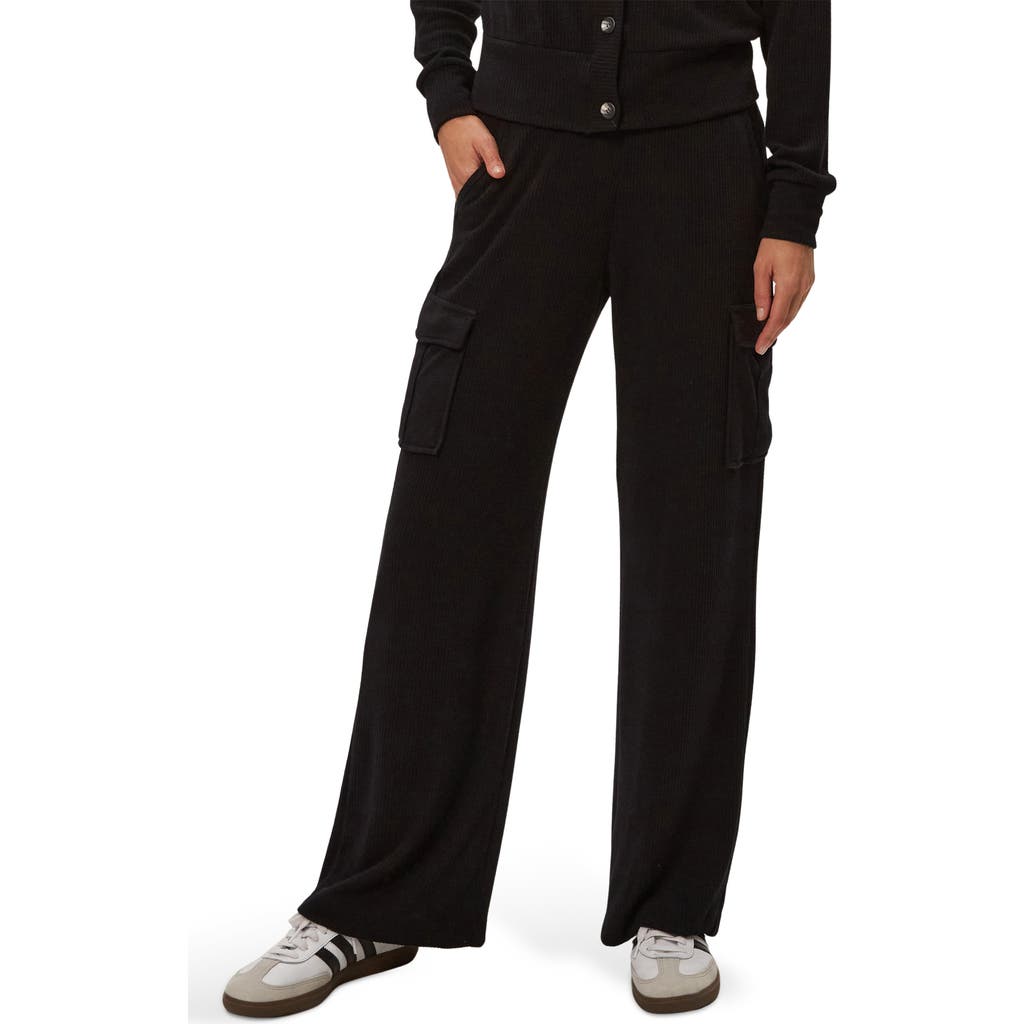 Michael Stars Avery Ribbed Cargo Pant In Black
