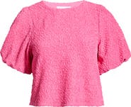 SUGARLIPS Bubble Sleeve Crop Top