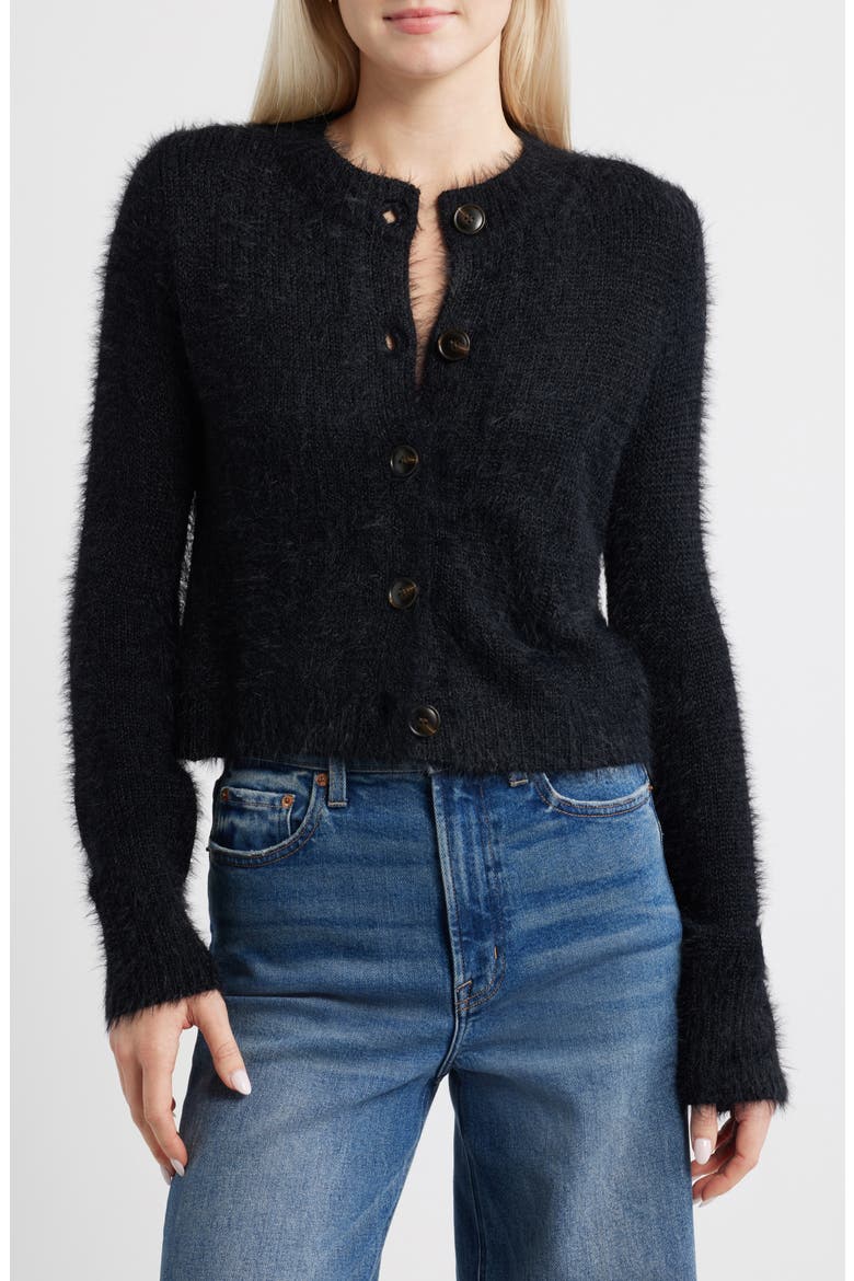Fuzzy Cardigan, Main, color, BLACK