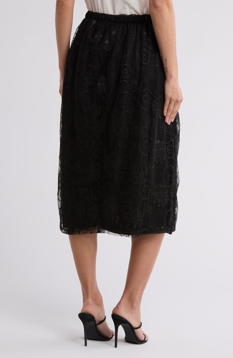 Forgotten Grace Embroidered Lace Skirt, Alternate, color, Black